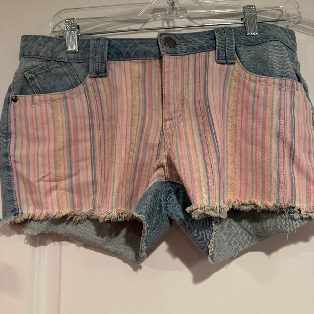 Aqua Denim Shorts